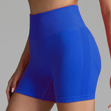 Seamless Yoga Shorts Women Solid Color High Waist Hip-lifting Fitness Pants Running Sweatpants - AL MONI EXPRESS