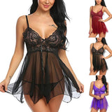 Sexy Lingerie Sexy Lingerie Front Slit Nightdress - AL MONI EXPRESS