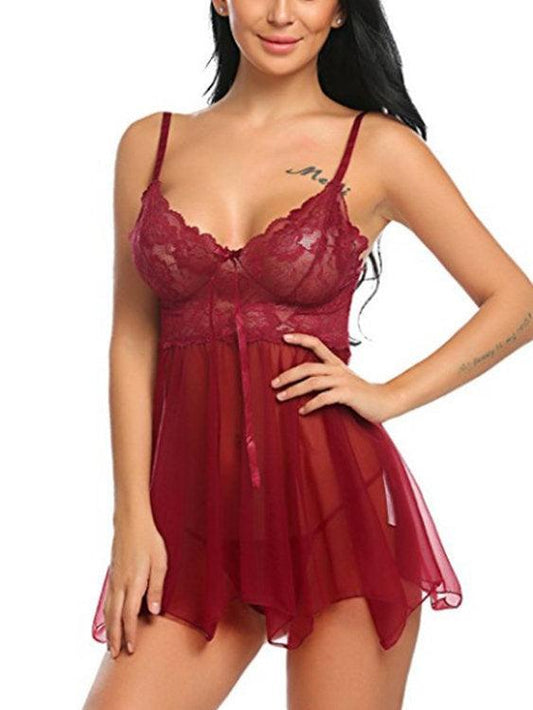 Sexy Lingerie Sexy Lingerie Front Slit Nightdress - AL MONI EXPRESS