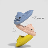 Shark Slippers With Drain Holes Shower Shoes For Women Quick Drying Eva Pool Shark Slides Beach Sandals With Drain Holes - AL MONI EXPRESS