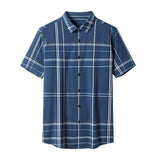 Short Sleeve Plaid Shirt Trendy Thin Young And Middle-aged Half Sleeve Lining - AL MONI EXPRESS