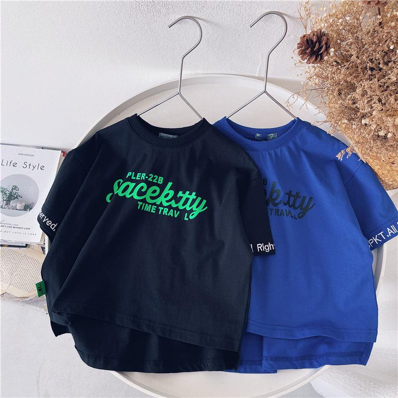 Short-sleeved Korean Baby Tops Children's Cotton T-shirts - Almoni Express