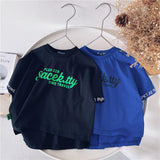 Short-sleeved Korean Baby Tops Children's Cotton T-shirts - Almoni Express