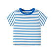 Short-sleeved Striped T-shirt Casual Boy Clothes - Almoni Express