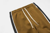 Side striped elastic waist elastic beam men's retro sweatpants - AL MONI EXPRESS