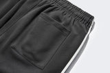 Side striped elastic waist elastic beam men's retro sweatpants - AL MONI EXPRESS