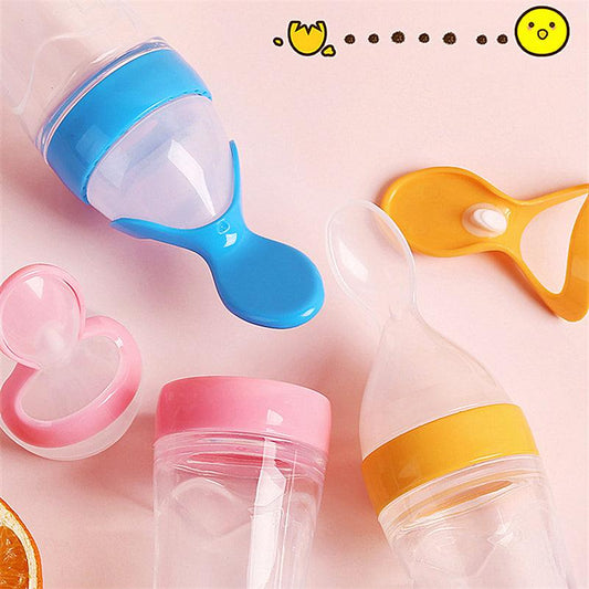 Silicone Training Rice Spoon, Infant Cereal Food Supplement, Safe Feeder - Almoni Express