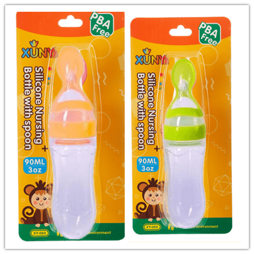 Silicone Training Rice Spoon, Infant Cereal Food Supplement, Safe Feeder - Almoni Express