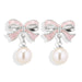 Pearl Powder White K Ear Studs