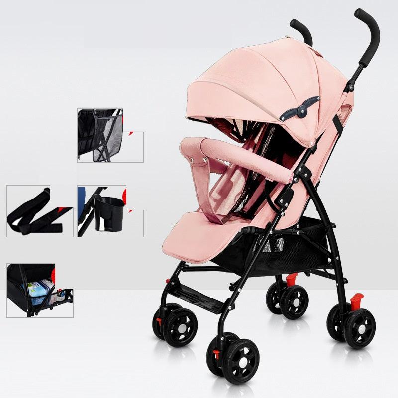 Sit And Lie Down Baby Portable Folding Simple Trolley - Almoni Express