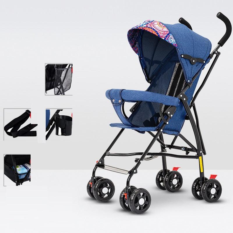 Sit And Lie Down Baby Portable Folding Simple Trolley - Almoni Express