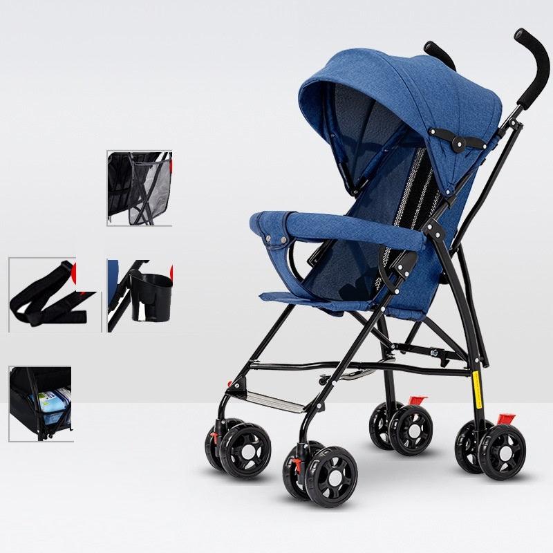 Sit And Lie Down Baby Portable Folding Simple Trolley - Almoni Express