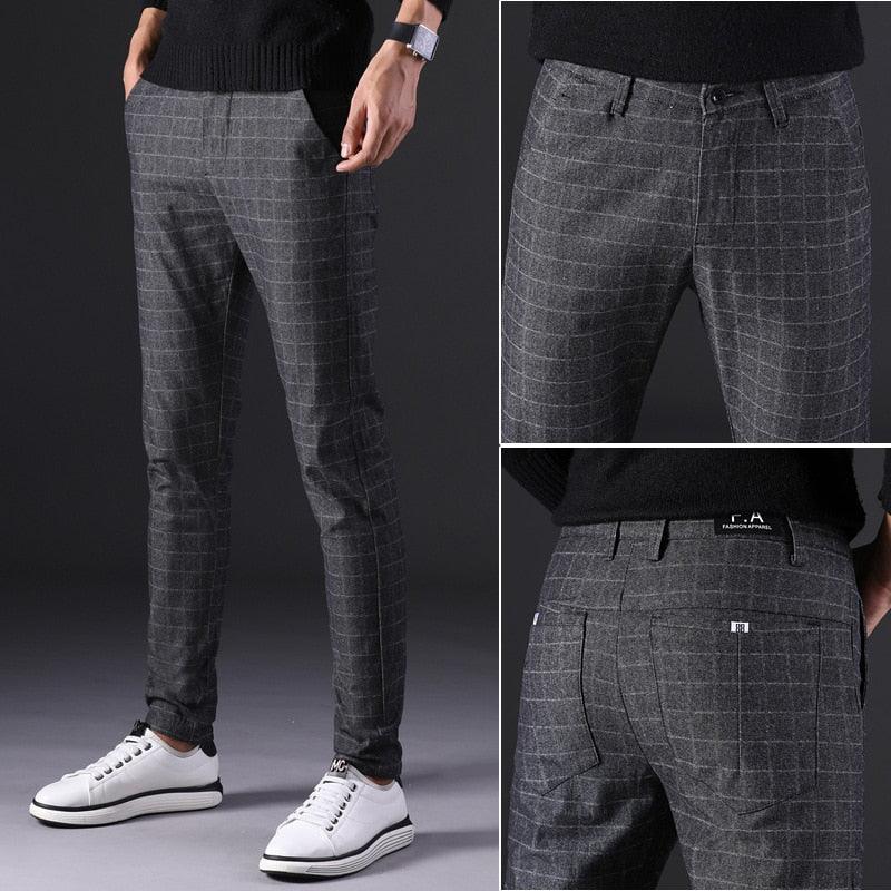 Slim straight trousers men - Almoni Express