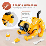 Smart Remote Control Robot Dog Children's Early Educational Toy Parent-Child Puzzle Interaction Electronic Pet Sing Dog Kid Gift - Almoni Express