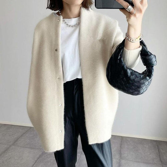 Soft Knitted Coat For Slimming Sense Of Design Women Cardigans Loose Jacket Autumn And Spring - AL MONI EXPRESS