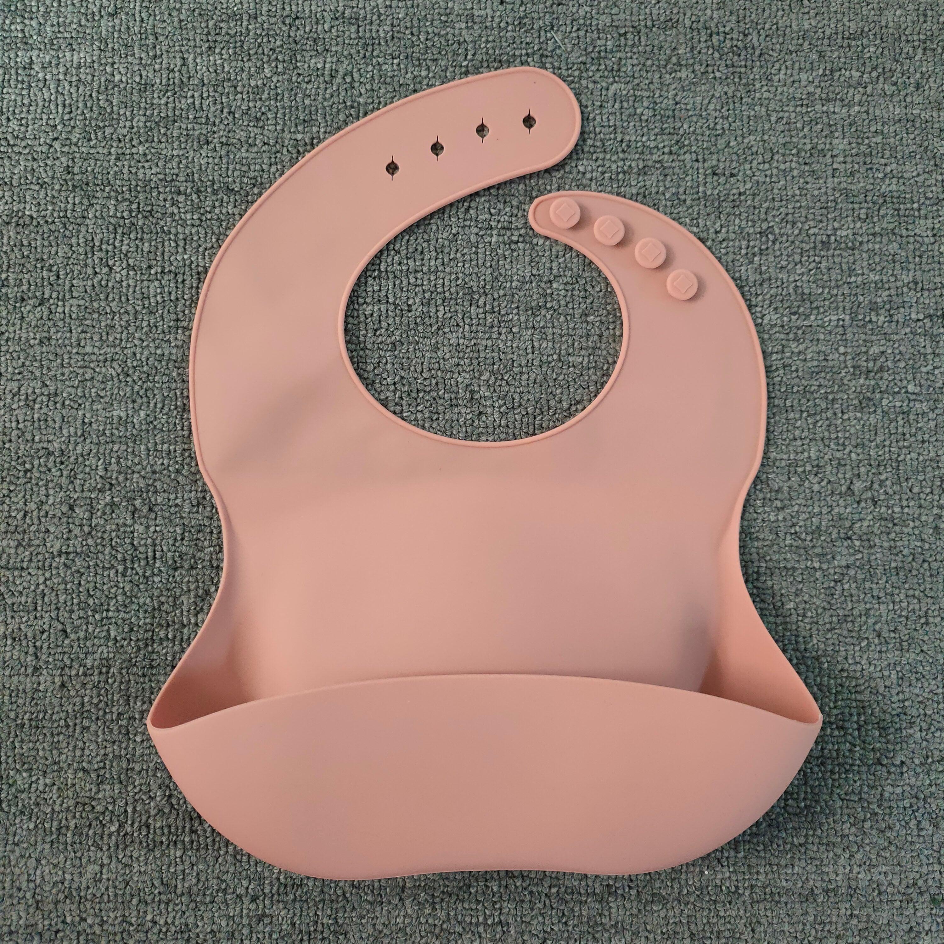 Soft Waterproof Silicone Baby Bib with Food Catcher, Baby Silicone Bib - Almoni Express