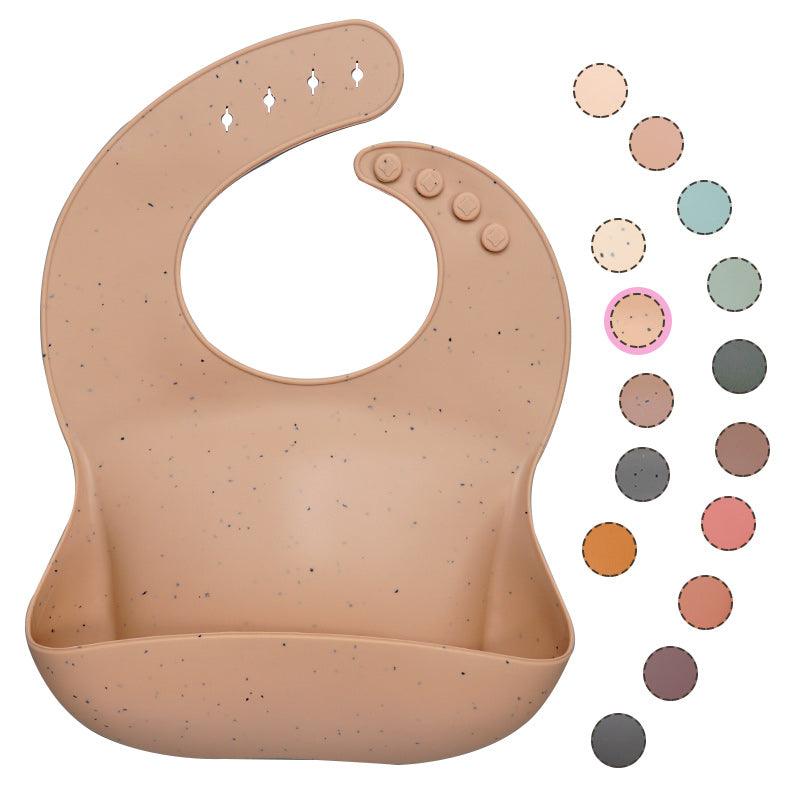 Soft Waterproof Silicone Baby Bib with Food Catcher, Baby Silicone Bib - Almoni Express