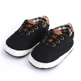 Solid color casual lace soft bottom baby canvas shoes baby shoes toddler shoes - Almoni Express