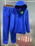 Solid Cotton Hooded Sweatshirts Hoodies Track Pants Joggers - Almoni Express