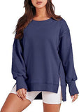 Solid Oversized Sweatshirt Crew Neck Long Sleeve Pullover Hoodies Tops Fashion Fall Women Clothes Winter - AL MONI EXPRESS