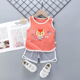 Sports Pure Cotton Girls Casual Fashion Suit Korean Children's Clothing - Almoni Express