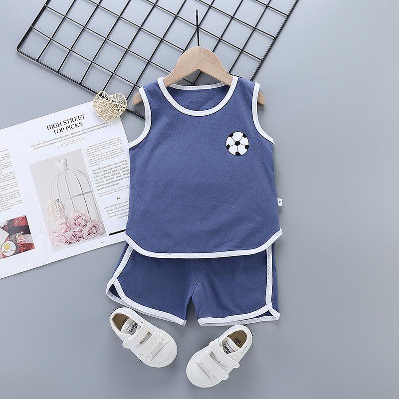 Sports Pure Cotton Girls Casual Fashion Suit Korean Children's Clothing - Almoni Express