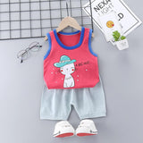 Sports Pure Cotton Girls Casual Fashion Suit Korean Children's Clothing - Almoni Express