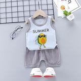 Sports Pure Cotton Girls Casual Fashion Suit Korean Children's Clothing - Almoni Express