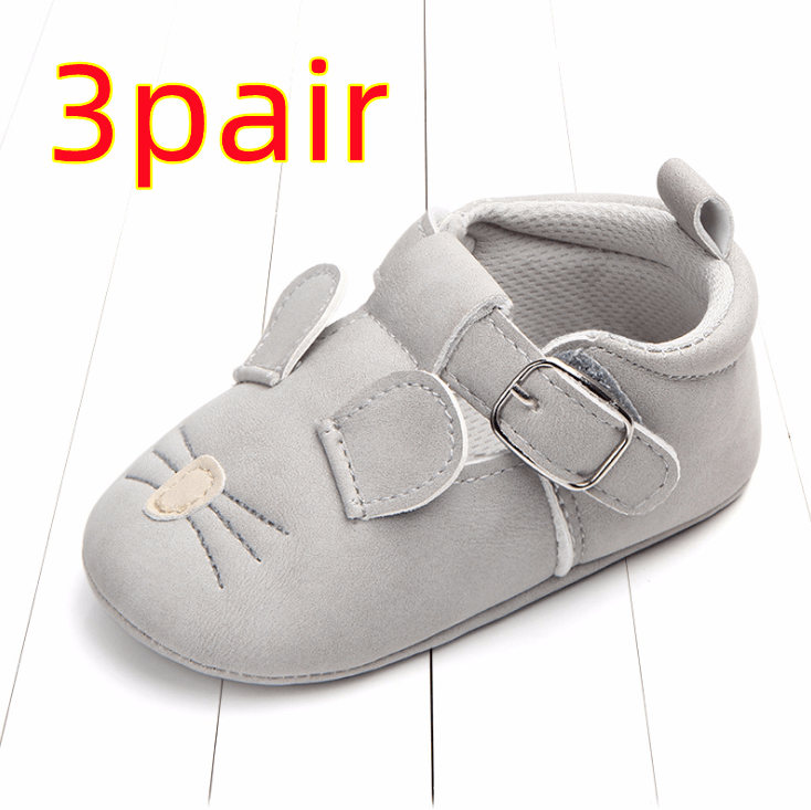 Spring and autumn cartoon animal baby shoes matte leather non-slip soft bottom baby shoes wholesale 0884 - Almoni Express