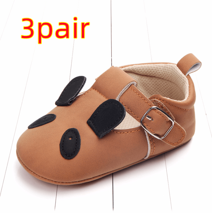 Spring and autumn cartoon animal baby shoes matte leather non-slip soft bottom baby shoes wholesale 0884 - Almoni Express