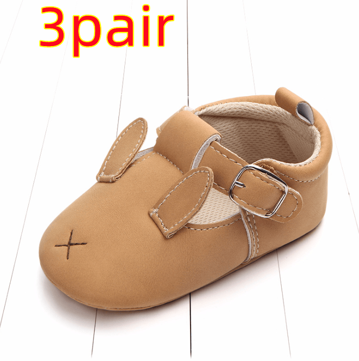 Spring and autumn cartoon animal baby shoes matte leather non-slip soft bottom baby shoes wholesale 0884 - Almoni Express