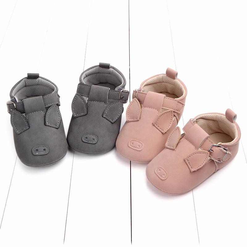 Spring and autumn cartoon animal baby shoes matte leather non-slip soft bottom baby shoes wholesale 0884 - Almoni Express