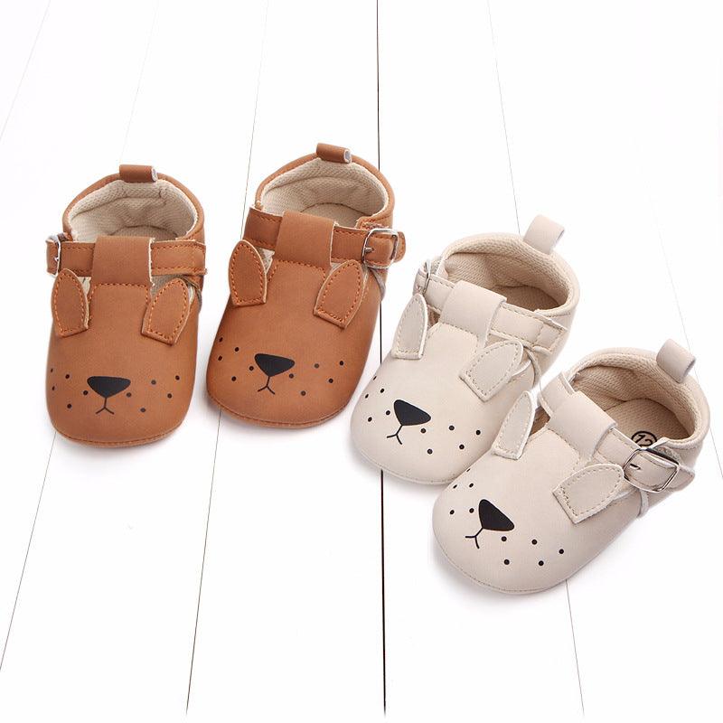 Spring and autumn cartoon animal baby shoes matte leather non-slip soft bottom baby shoes wholesale 0884 - Almoni Express