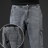 Spring And Autumn Japanese Style Workwear Multi-pocket Jeans - AL MONI EXPRESS