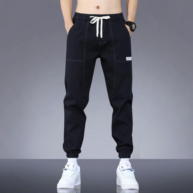 Spring And Autumn New Jeans Men's Stitching Ankle Banded Pants - AL MONI EXPRESS