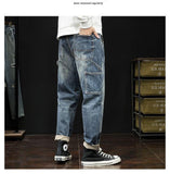 Spring And Autumn New Men's Jeans Stretch Slim-fitting Patchwork Casual - AL MONI EXPRESS