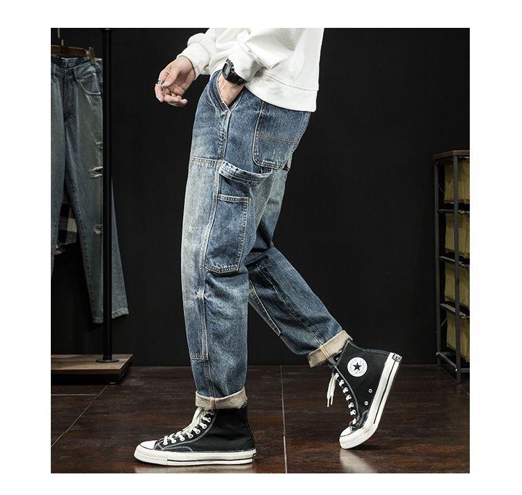 Spring And Autumn New Men's Jeans Stretch Slim-fitting Patchwork Casual - AL MONI EXPRESS