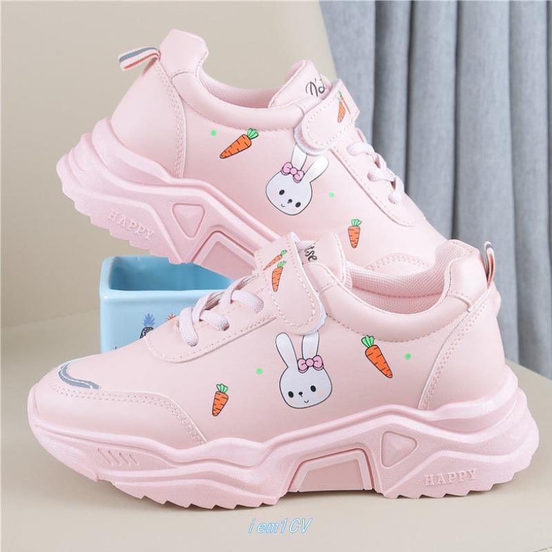 Spring And Autumn Primary School Students Casual All-match Pu Running Shoes - Almoni Express