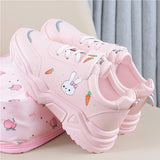 Spring And Autumn Primary School Students Casual All-match Pu Running Shoes - Almoni Express