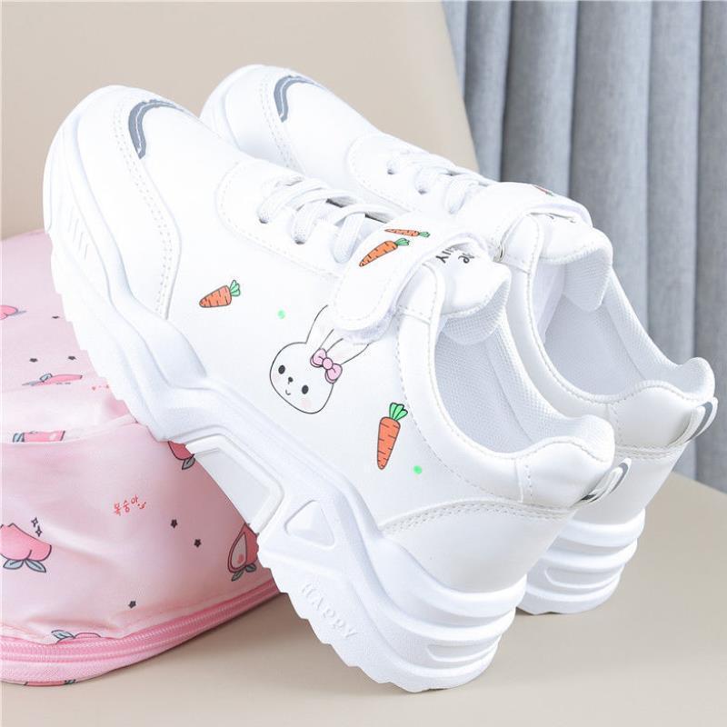 Spring And Autumn Primary School Students Casual All-match Pu Running Shoes - Almoni Express