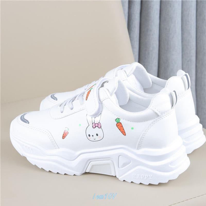 Spring And Autumn Primary School Students Casual All-match Pu Running Shoes - Almoni Express