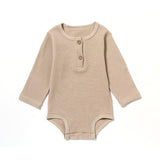 Spring And Autumn Romper R Baby Long Sleeve Waffle - Almoni Express