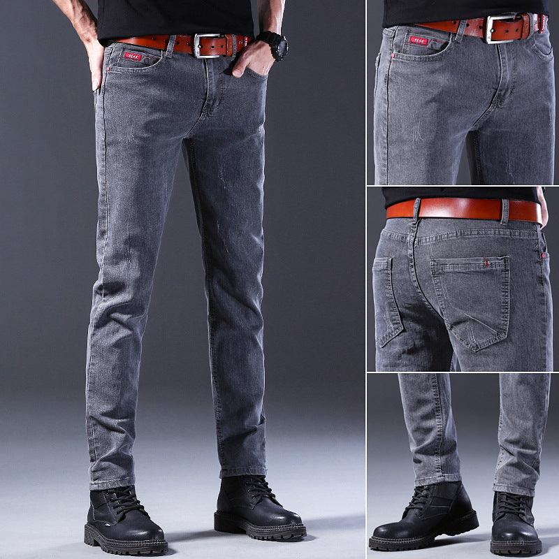 Spring And Autumn Slim Fit Skinny Stretch Fashion Trendy Handsome Casual Boy Jeans - AL MONI EXPRESS