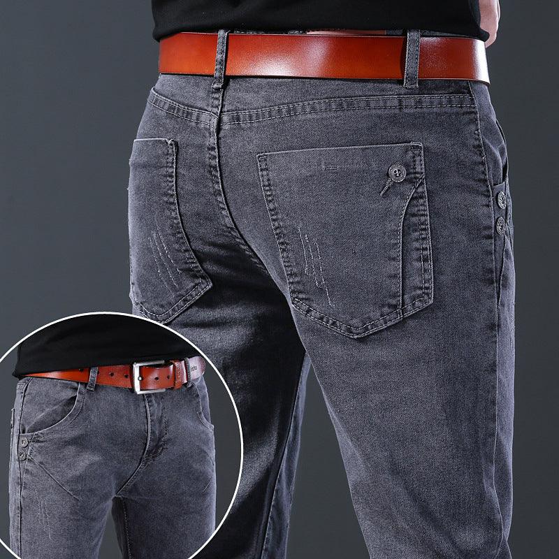 Spring And Autumn Slim Fit Skinny Stretch Fashion Trendy Handsome Casual Boy Jeans - AL MONI EXPRESS