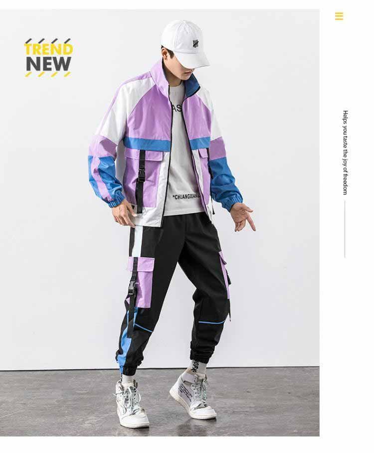 Spring And Autumn Sports Suit Street Trendy Boys Casual Workwear Jacket Multi-pocket Trousers Two-piece Set - AL MONI EXPRESS