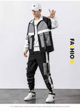 Spring And Autumn Sports Suit Street Trendy Boys Casual Workwear Jacket Multi-pocket Trousers Two-piece Set - AL MONI EXPRESS