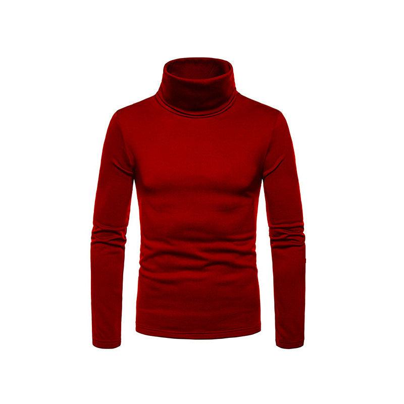 Spring Autumn And Winter Base Knitted Shirt Male - Almoni Express