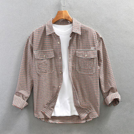 Spring Summer New Casual Plaid Shirt For Men - AL MONI EXPRESS