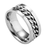 Stainless Steel Spinner Ring Beer Corkscrew Artifact Fashion Simple Heterosexual Rings Casual Men And Women Jewelry Bague Femme - AL MONI EXPRESS