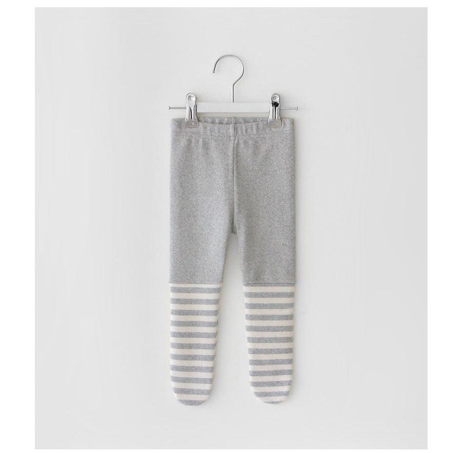 Stitched striped tights - Almoni Express